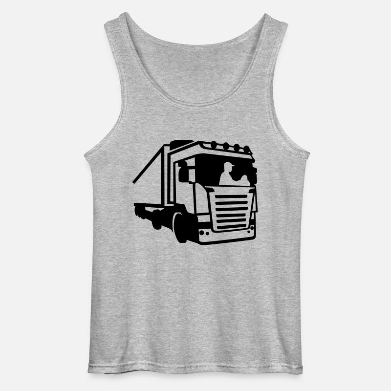 Trucker - Gildan Männer Tank Top - Grau meliert