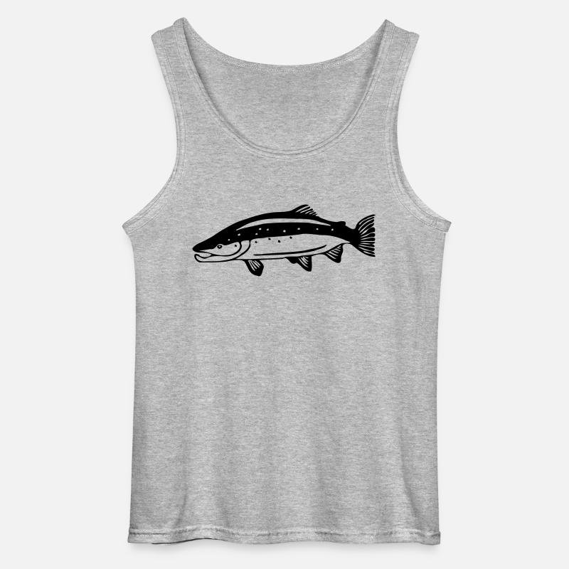 Lachs - Gildan Männer Tank Top - Grau meliert