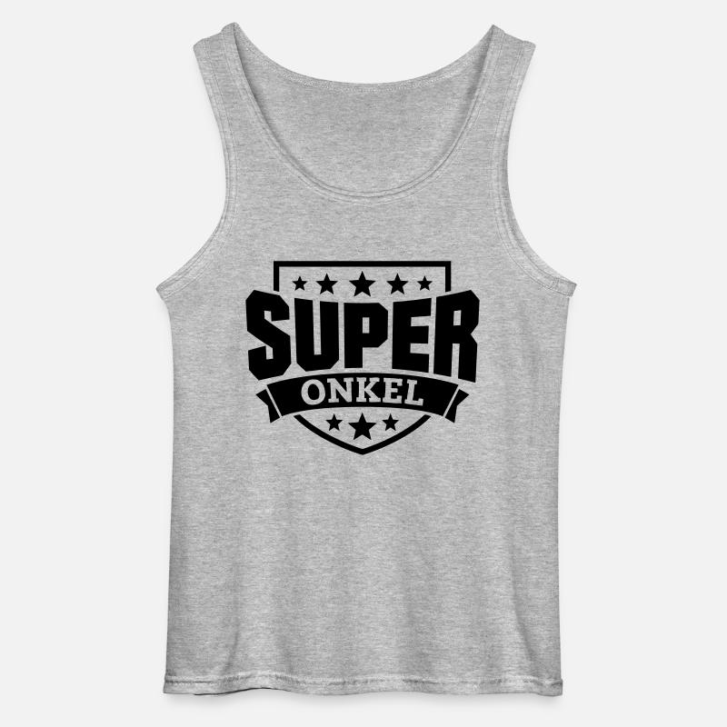 Super Onkel - Gildan Männer Tank Top - Grau meliert