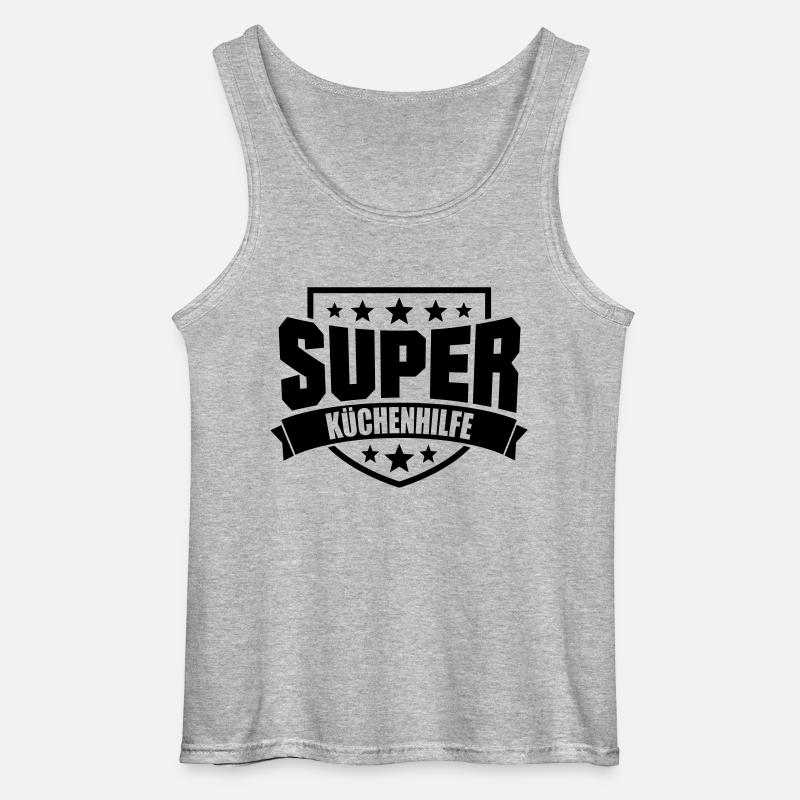 Super Küchenhilfe - Gildan Männer Tank Top - Grau meliert