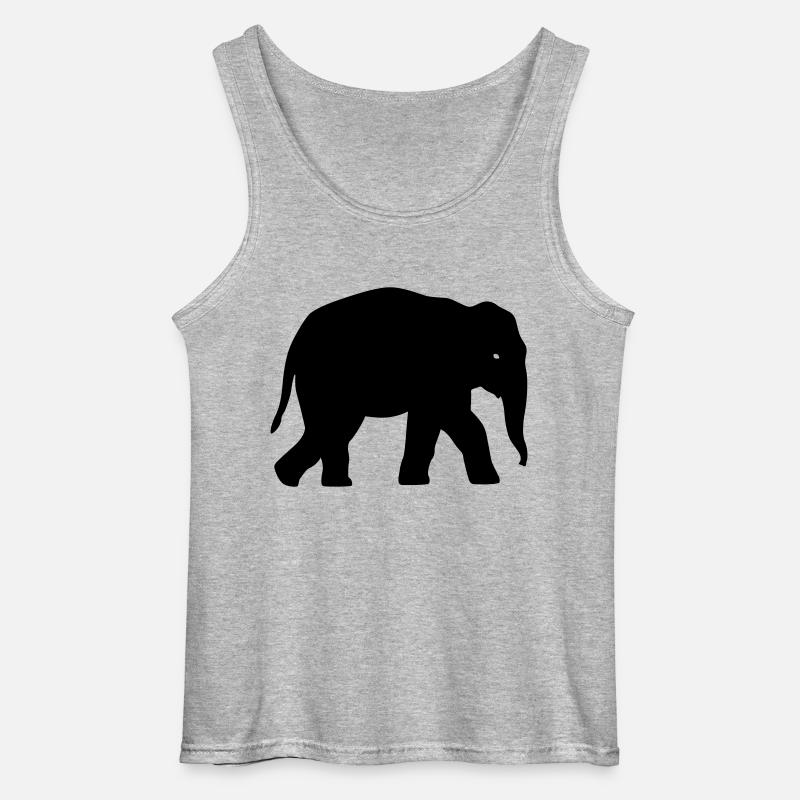 Elephant Silhouette - Gildan Männer Tank Top - Grau meliert