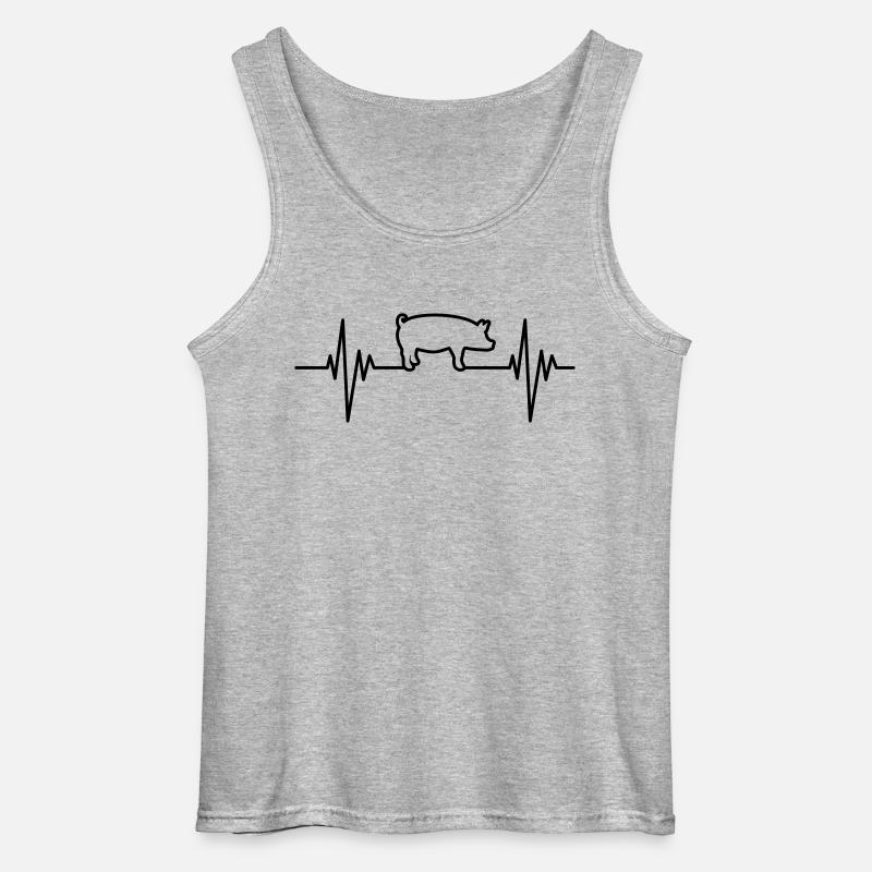 Pig Pulse - Gildan Männer Tank Top - Grau meliert