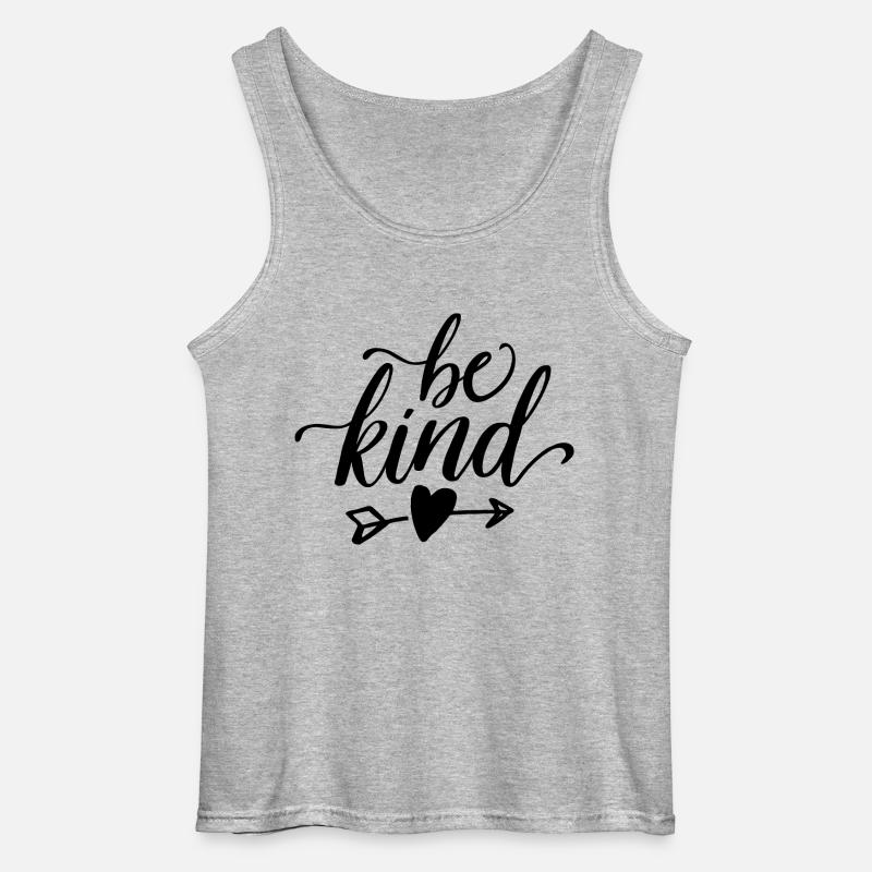 BE KIND - Gildan Männer Tank Top - Grau meliert