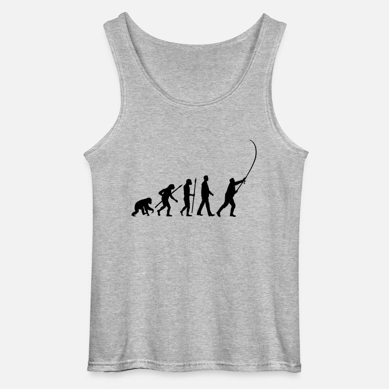 evolution_angler_042013_a_1c - Gildan Männer Tank Top - Grau meliert