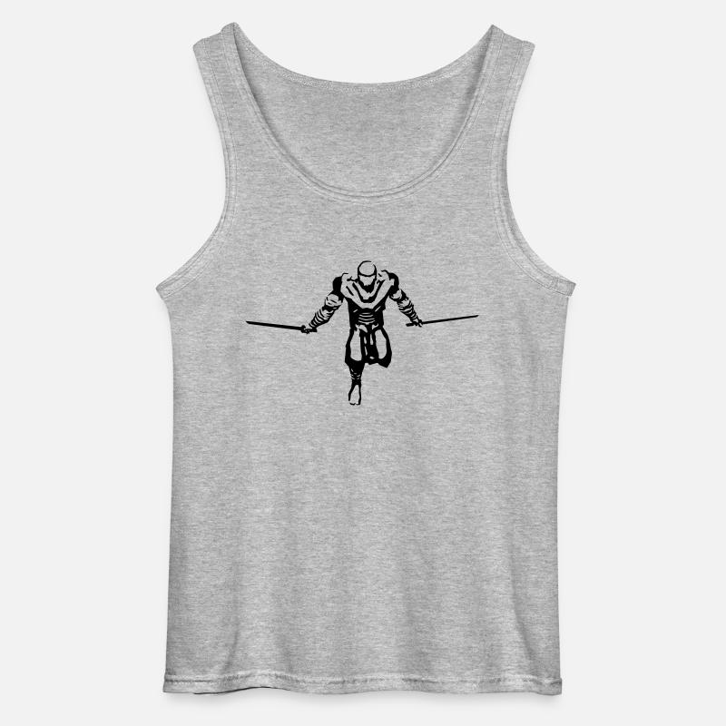 ninja - Gildan Männer Tank Top - Grau meliert