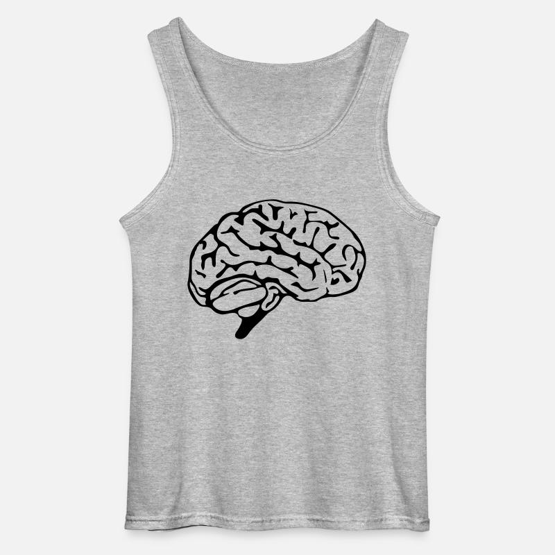 brain design - Gildan Männer Tank Top - Grau meliert