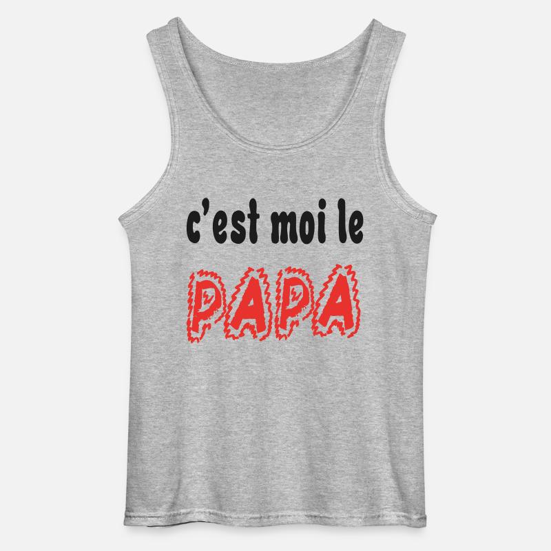 Ich bin der Papa - Gildan Männer Tank Top - Grau meliert