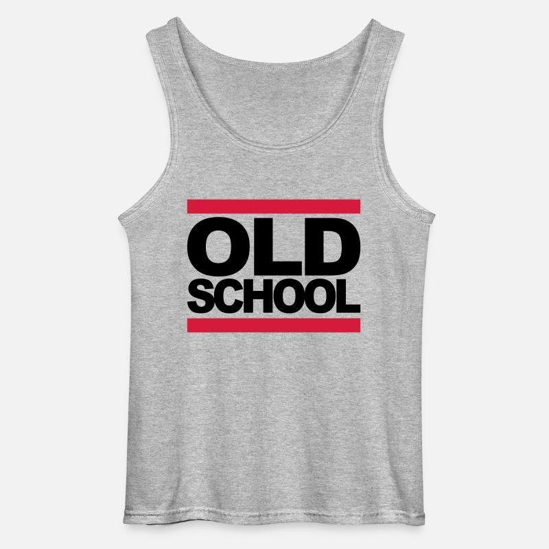 oldschool_2c - Gildan Männer Tank Top - Grau meliert
