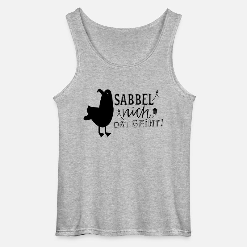 Sabbel nich, dat geiht - Gildan Männer Tank Top - Grau meliert