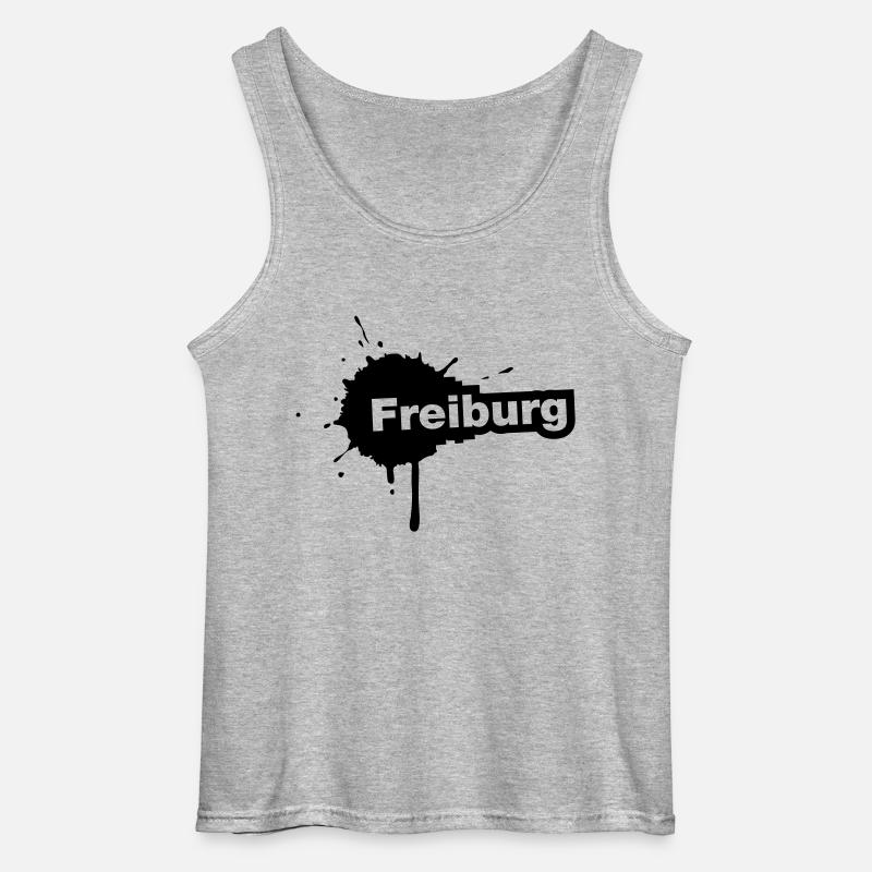 Freiburg Splatter - Gildan Männer Tank Top - Grau meliert