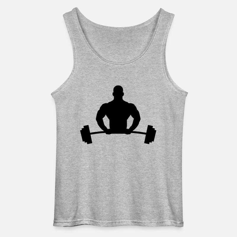 Bodybuilder Logo - Gildan Männer Tank Top - Grau meliert