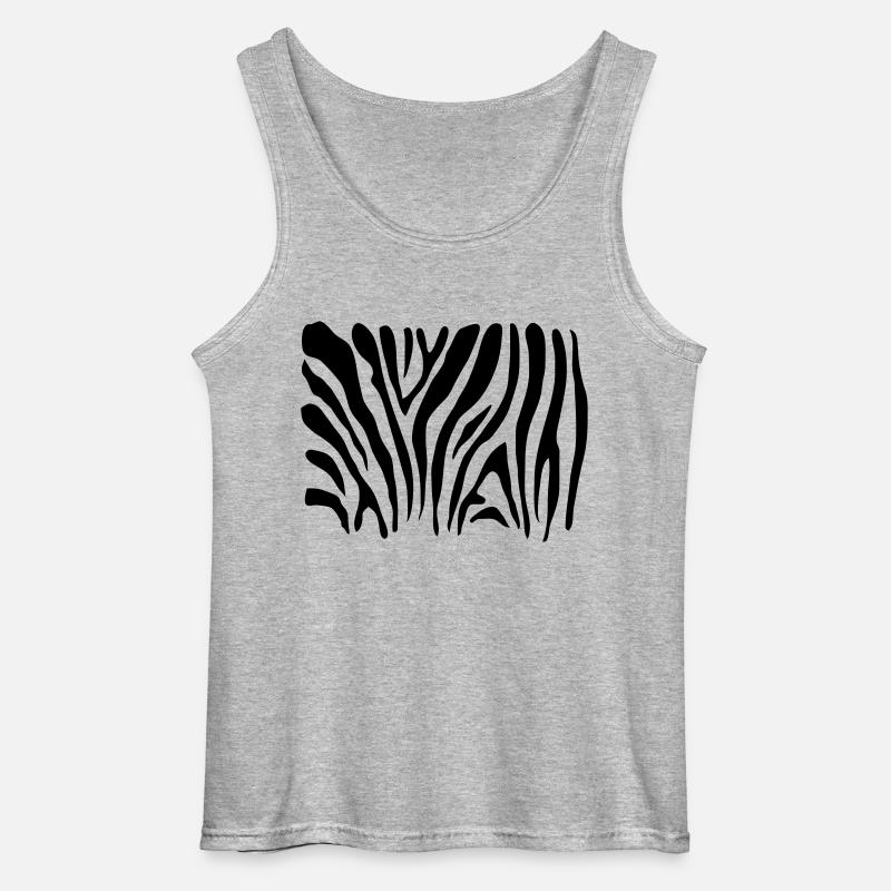 ZEBRA SCHUTZMASKE - Gildan Männer Tank Top - Grau meliert