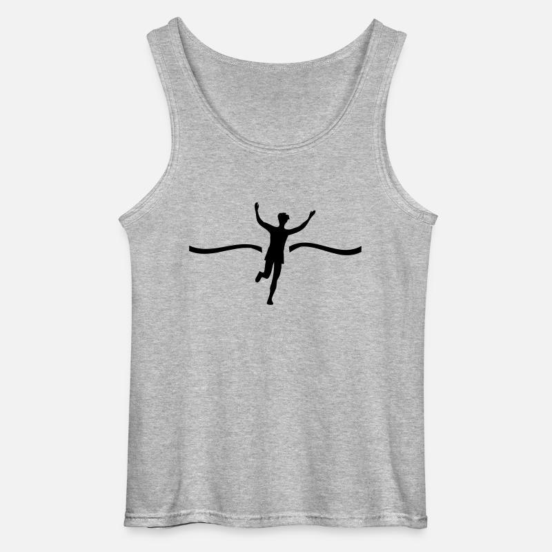 Läufer Sieger - Gildan Männer Tank Top - Grau meliert