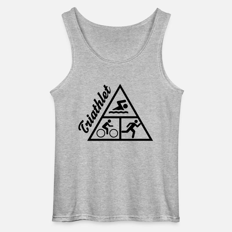 Triatlon_v3 - Gildan Männer Tank Top - Grau meliert