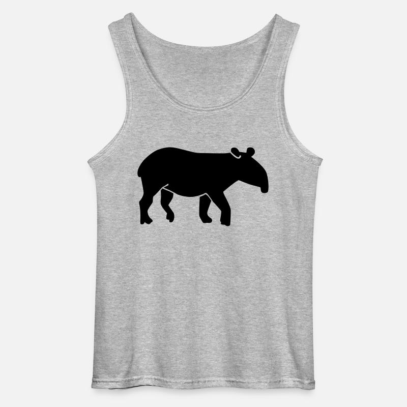 Tapir - Gildan Männer Tank Top - Grau meliert