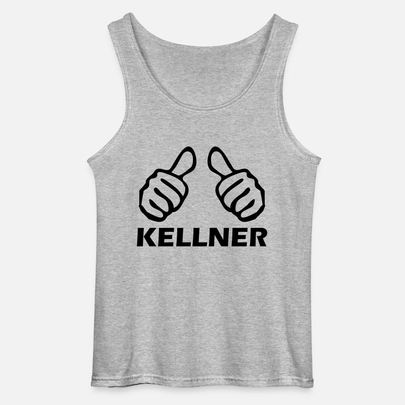 kellner - Gildan Männer Tank Top - Grau meliert