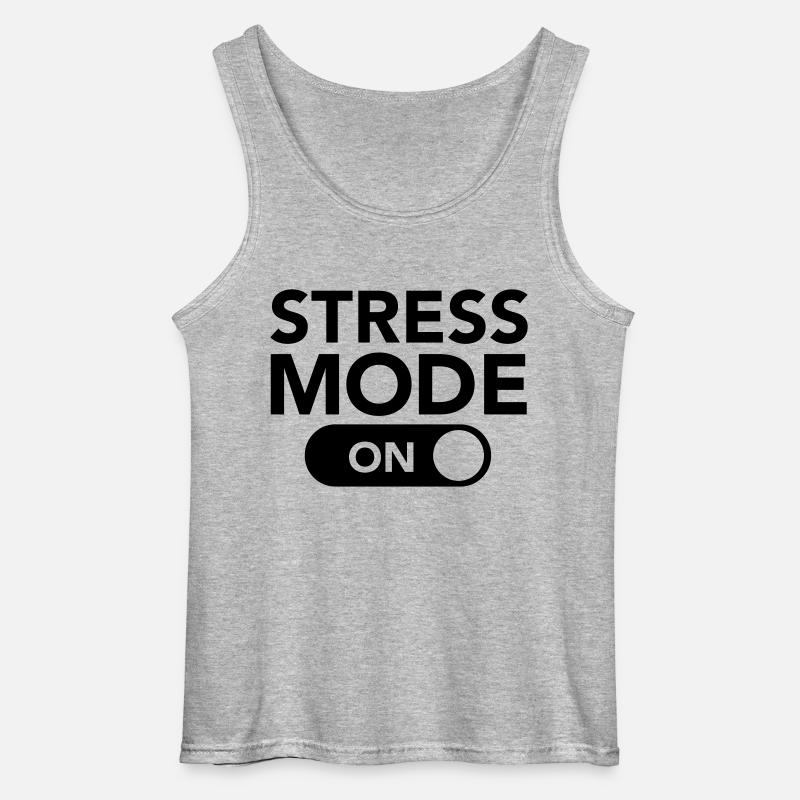 Stress Mode (On) - Gildan Männer Tank Top - Grau meliert