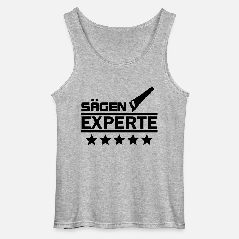 sägen experte - Gildan Männer Tank Top - Grau meliert