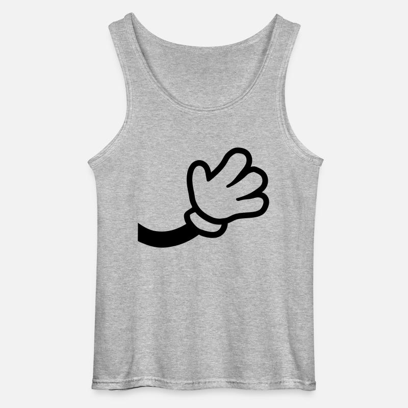 Comic Hand Winkend - Gildan Männer Tank Top - Grau meliert