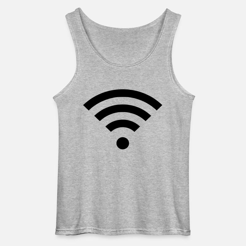 WIFI-WLAN - Gildan Männer Tank Top - Grau meliert