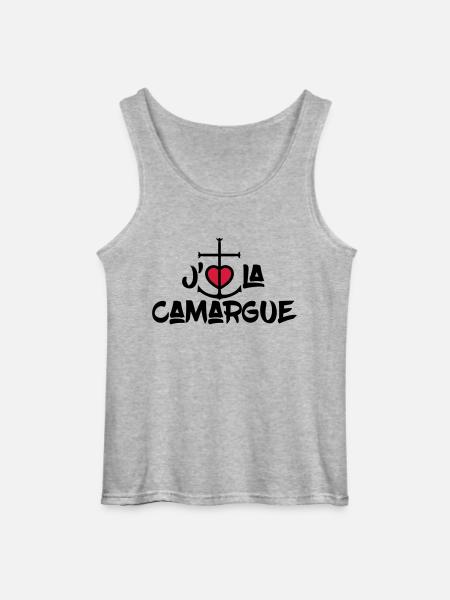 j'aime la Camargue - Débardeur Gildan Homme - gris chiné