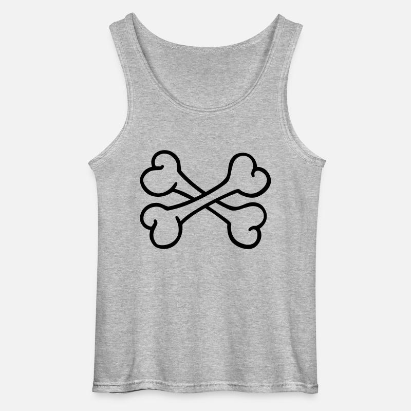 Knochen - Gildan Männer Tank Top - Grau meliert