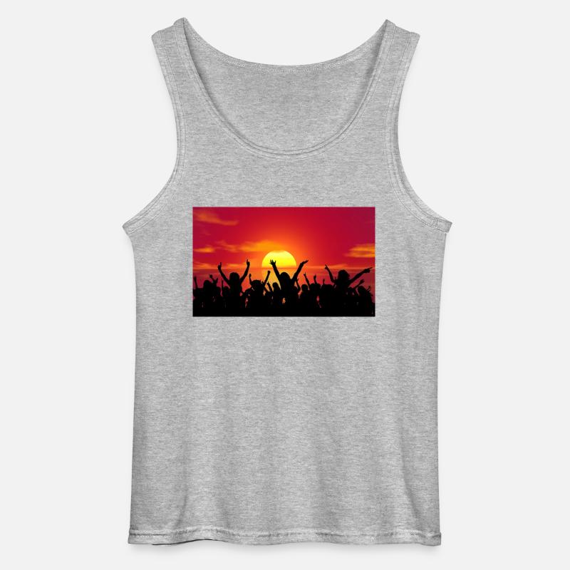 Feier - Gildan Männer Tank Top - Grau meliert