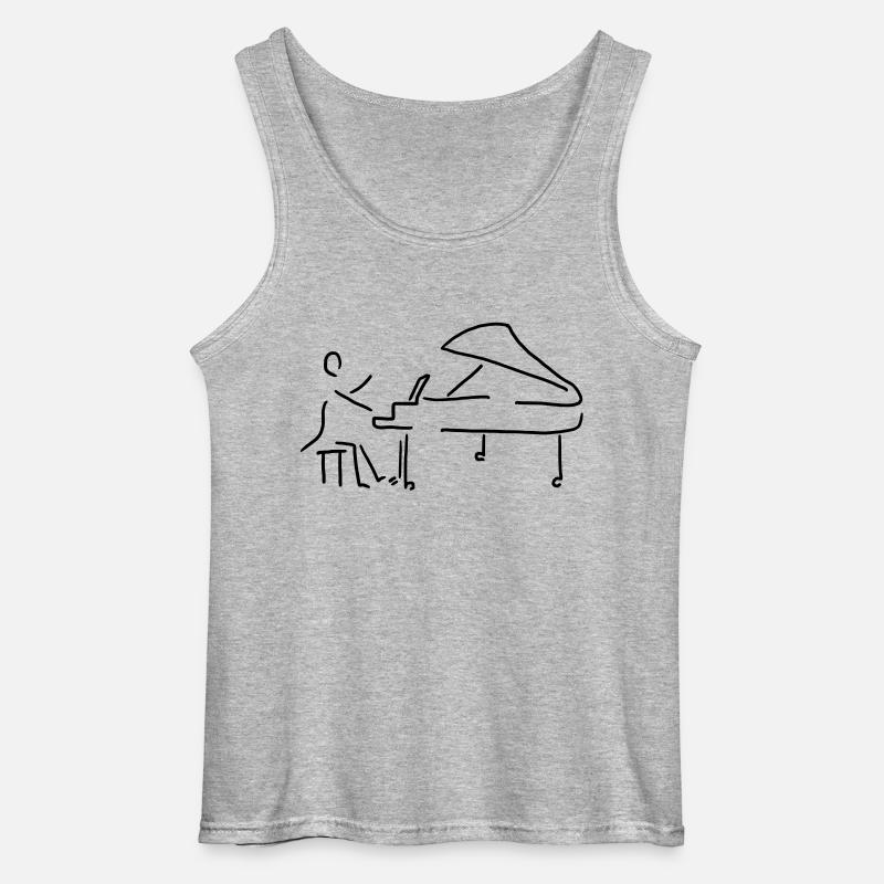 pianist am klavier - Gildan Männer Tank Top - Grau meliert
