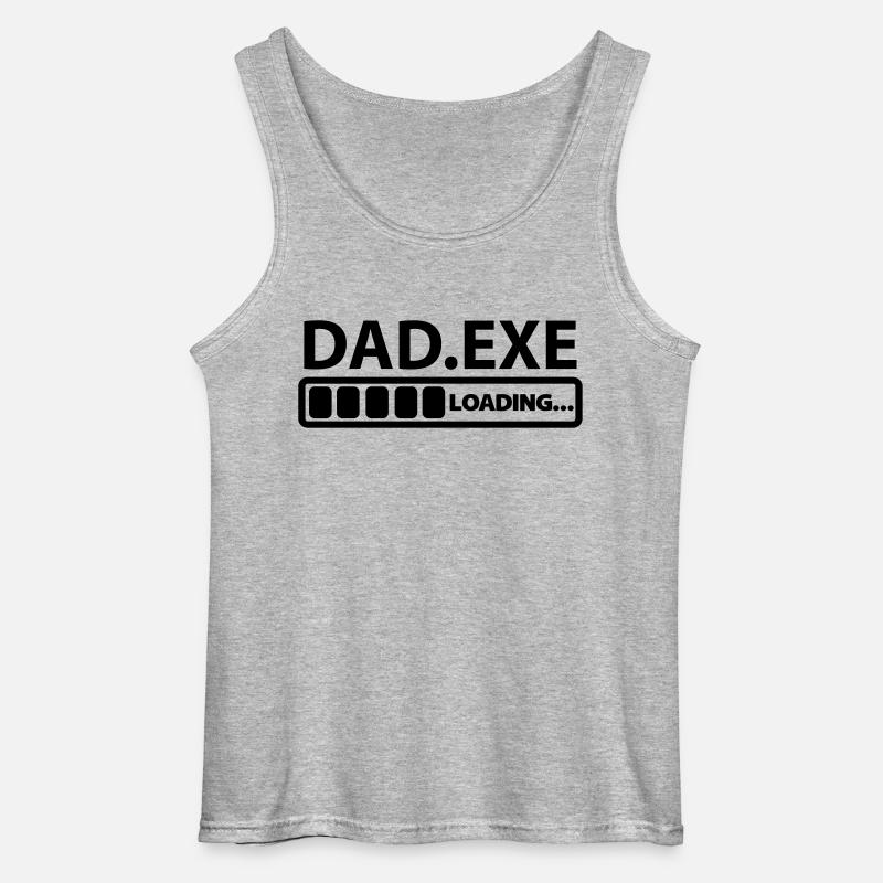 dad exe loading - Gildan Männer Tank Top - Grau meliert