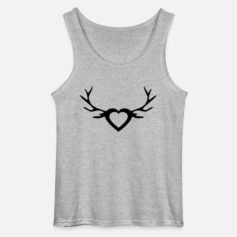 jäger herz - Gildan Männer Tank Top - Grau meliert