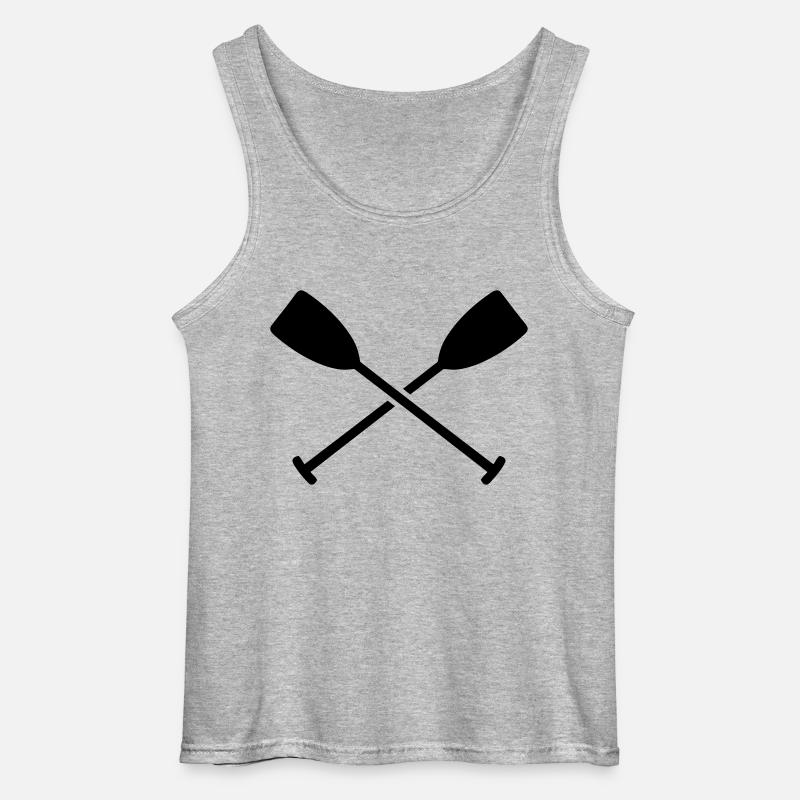 Paddeln - Gildan Männer Tank Top - Grau meliert