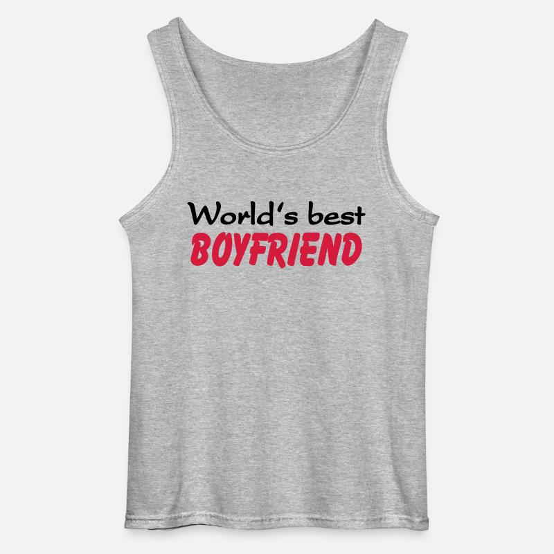 World's best Boyfriend - Canotta da uomo Gildan - grigio melange
