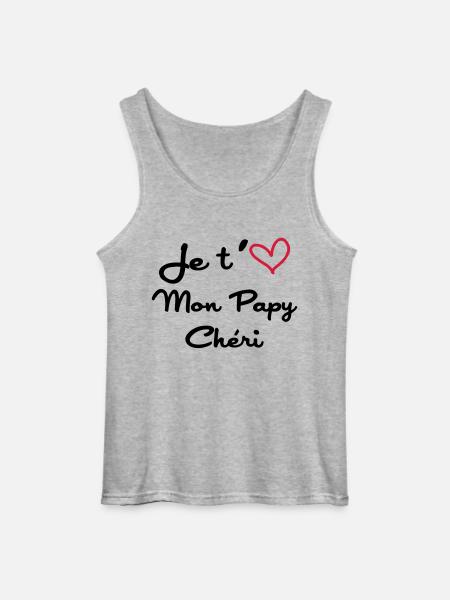 Papy Chéri / Grand-Père / Naissance / Bébé - Gildan Men’s Tank Top - sports grey