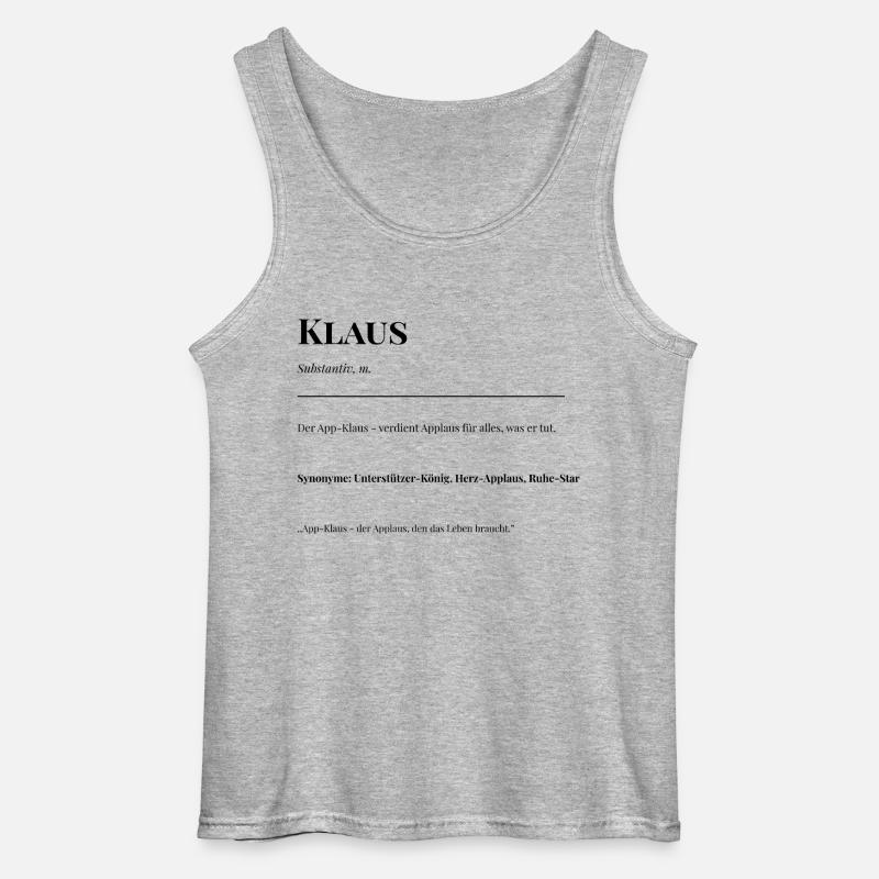 Klaus - Gildan Männer Tank Top - Grau meliert