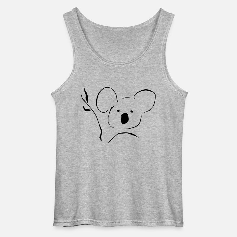 coala - Gildan Männer Tank Top - Grau meliert