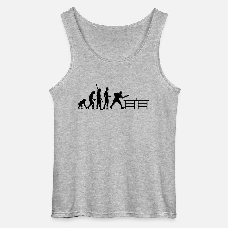 evolution_table_tennis_a - Gildan Männer Tank Top - Grau meliert