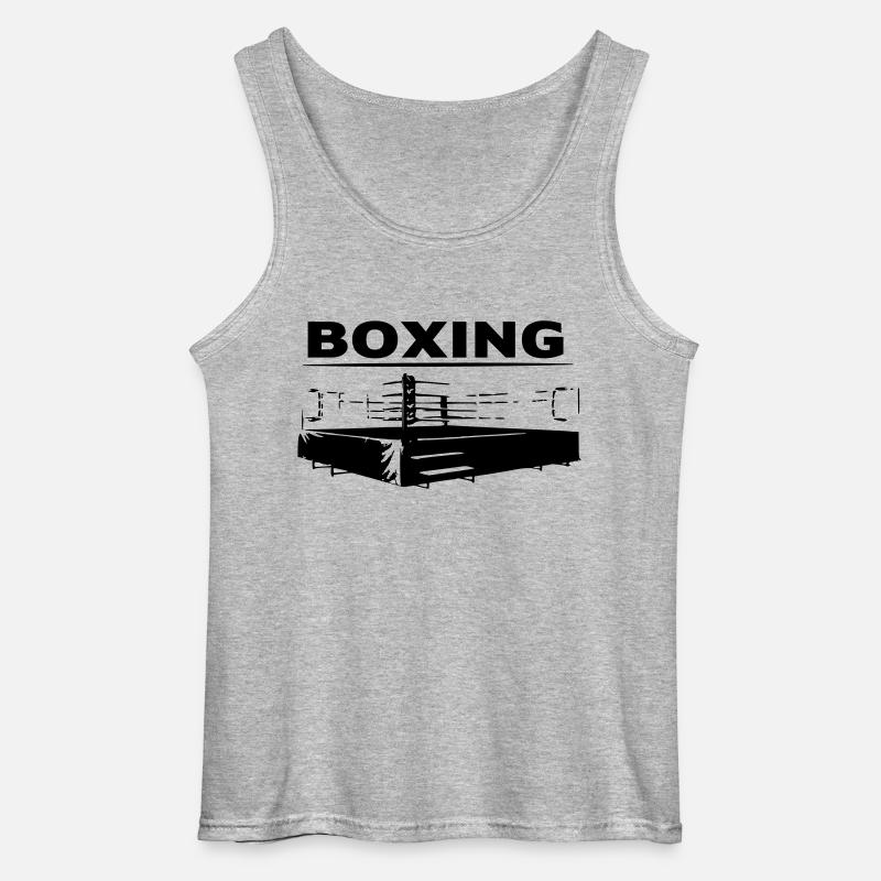 Boxing | Boxring - Gildan Männer Tank Top - Grau meliert