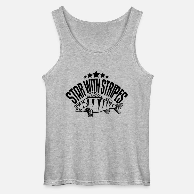 Star With Stripes - Gildan Männer Tank Top - Grau meliert