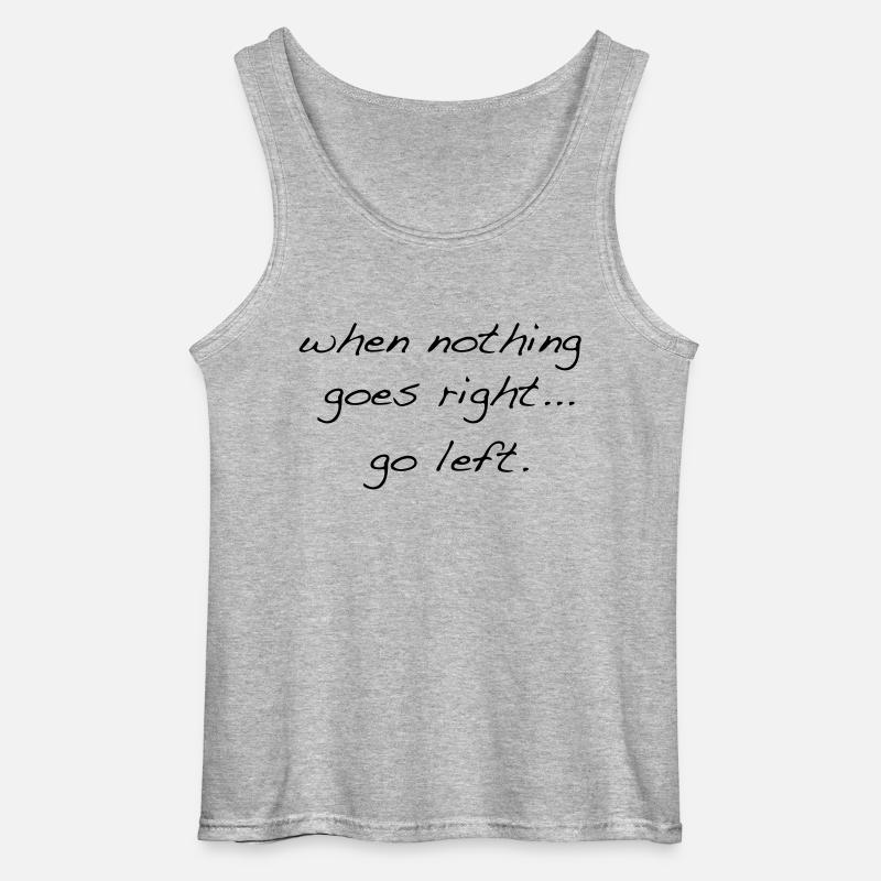 go_left - Gildan Männer Tank Top - Grau meliert