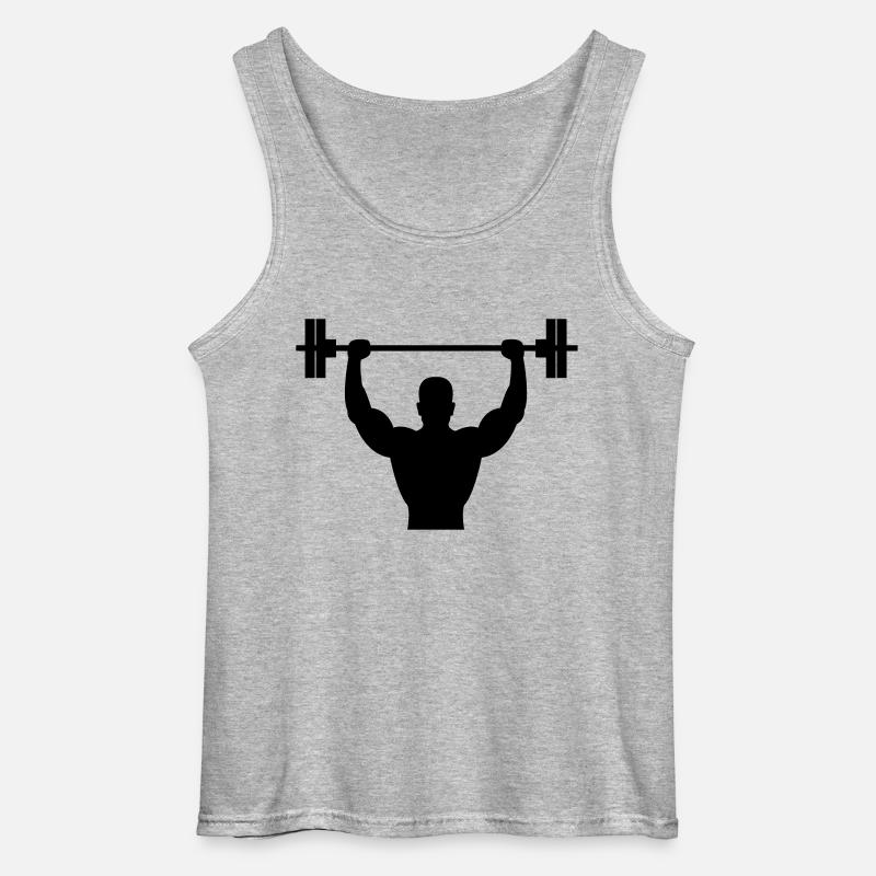 bodybuilder - Gildan Männer Tank Top - Grau meliert