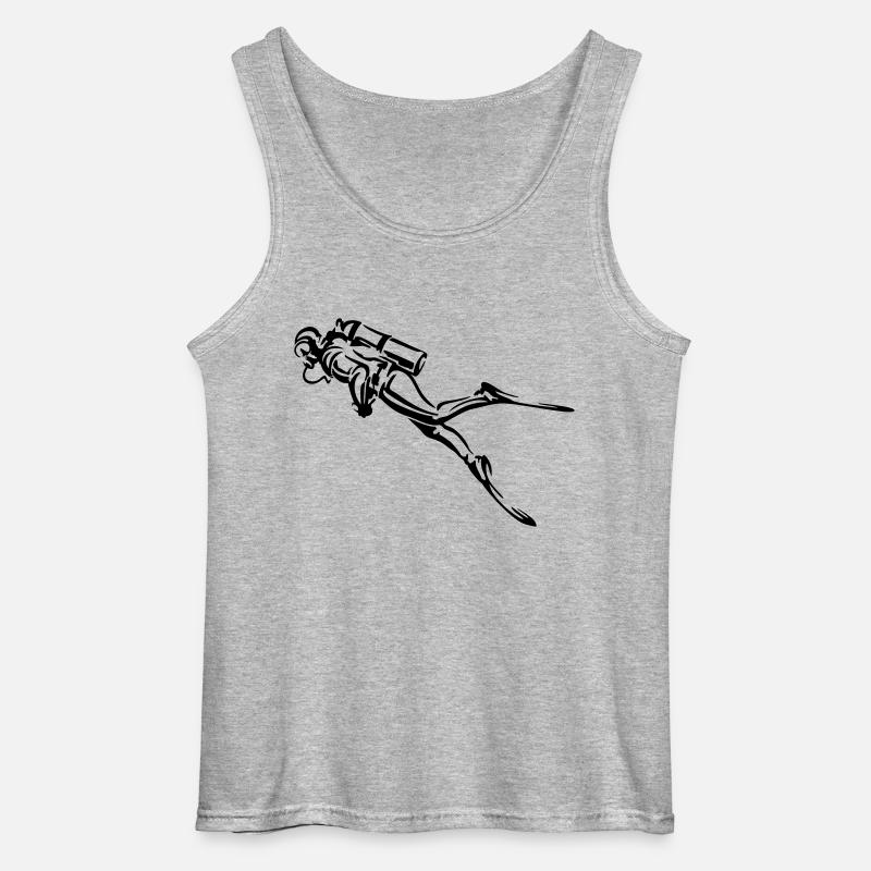 diving - Gildan Männer Tank Top - Grau meliert