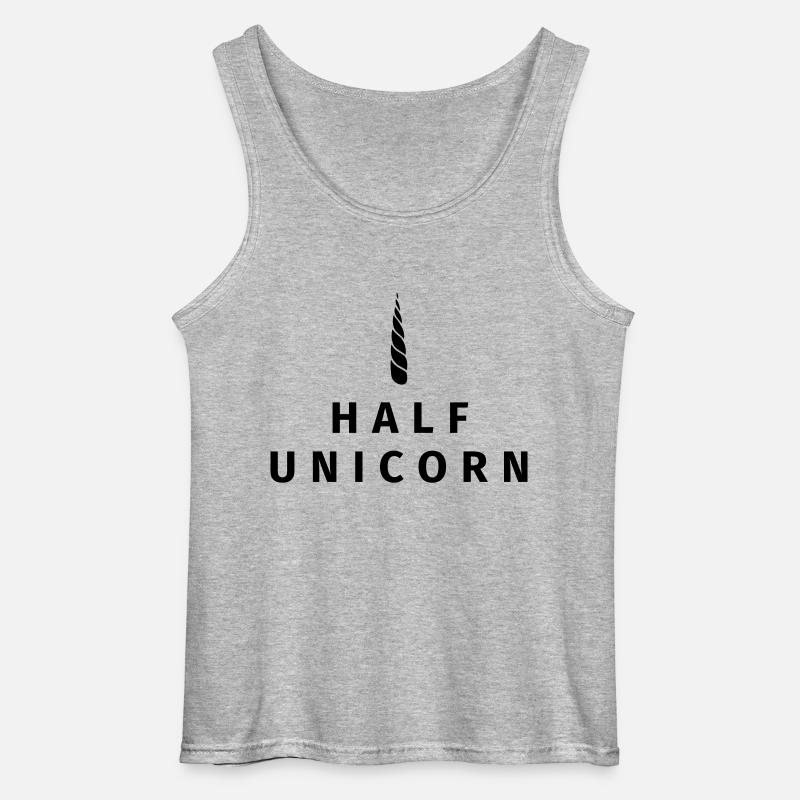 Half Unicorn - Gildan Männer Tank Top - Grau meliert