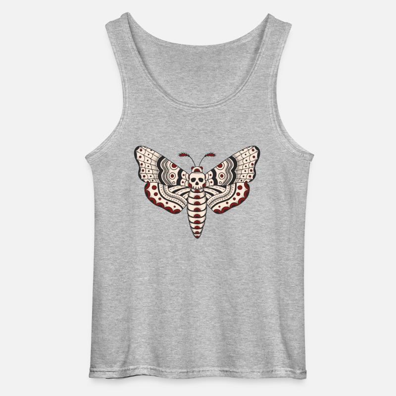 Death Head Moth - Gildan Männer Tank Top - Grau meliert
