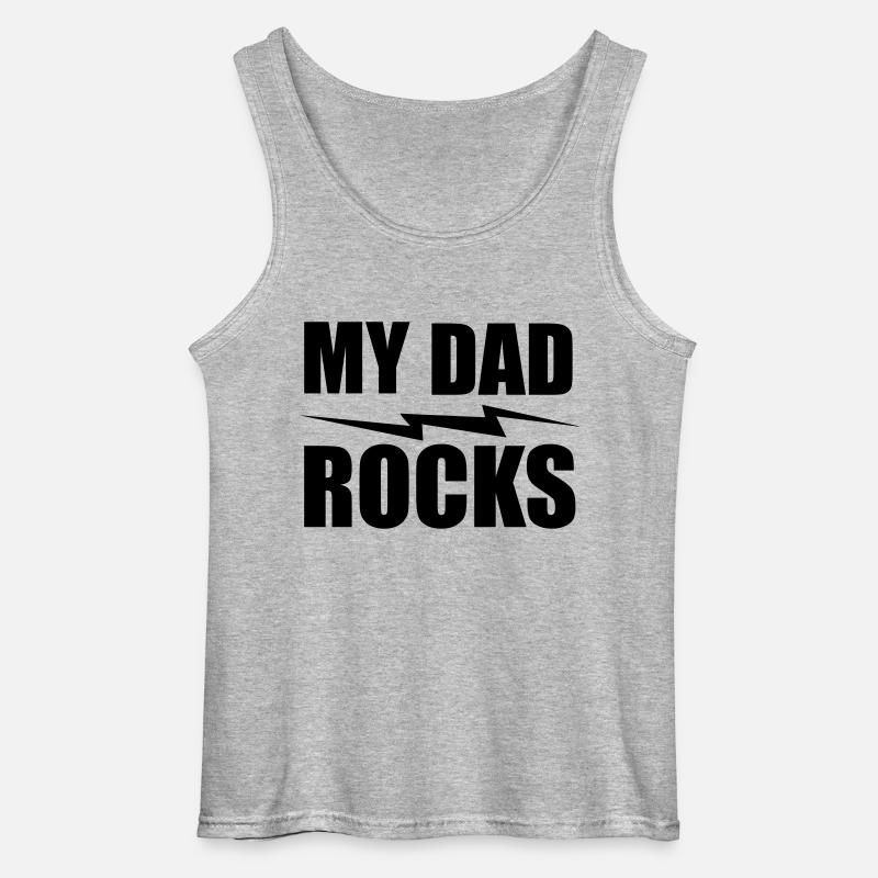 my dad rocks - Gildan Männer Tank Top - Grau meliert