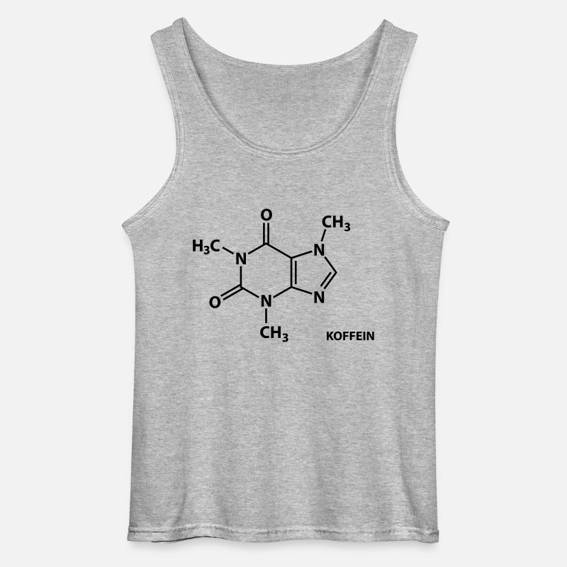 Koffein - Gildan Männer Tank Top - Grau meliert
