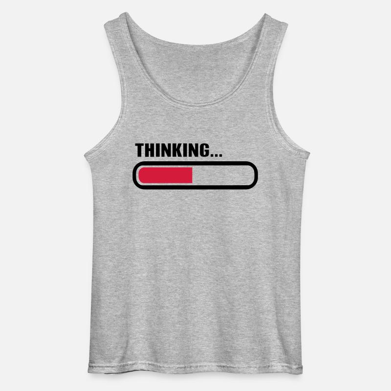 Thinking loading - Gildan Männer Tank Top - Grau meliert
