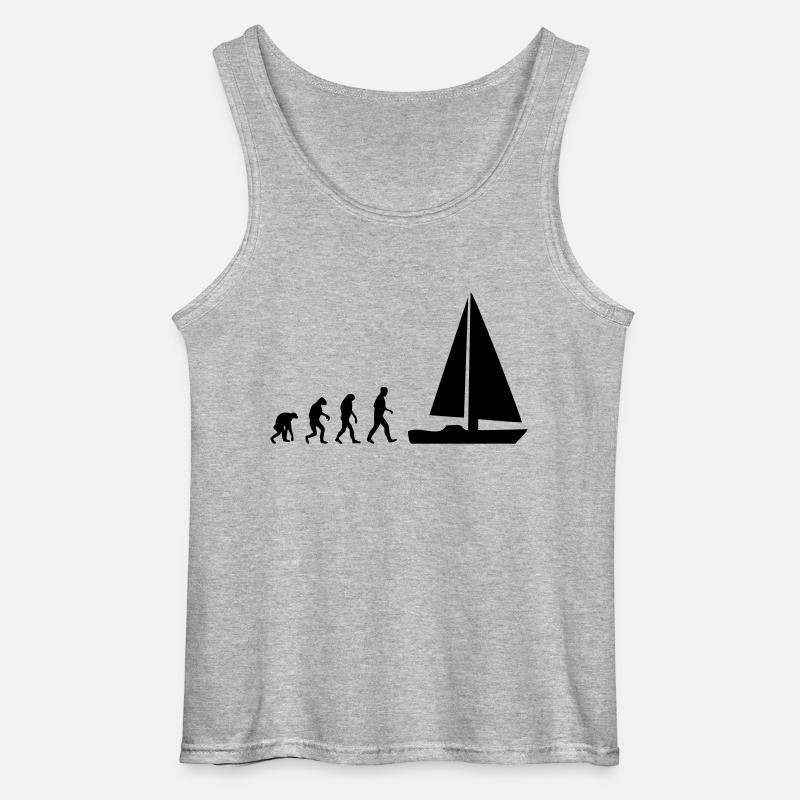 sailing evolution - Gildan Men’s Tank Top - sports grey