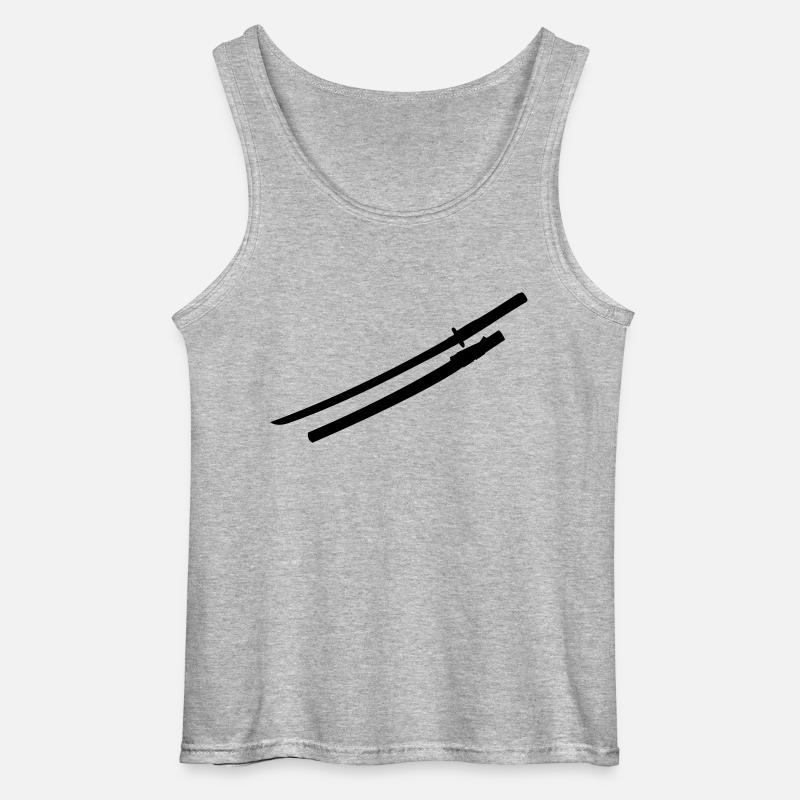 Samurai sword - Gildan Men’s Tank Top - sports grey