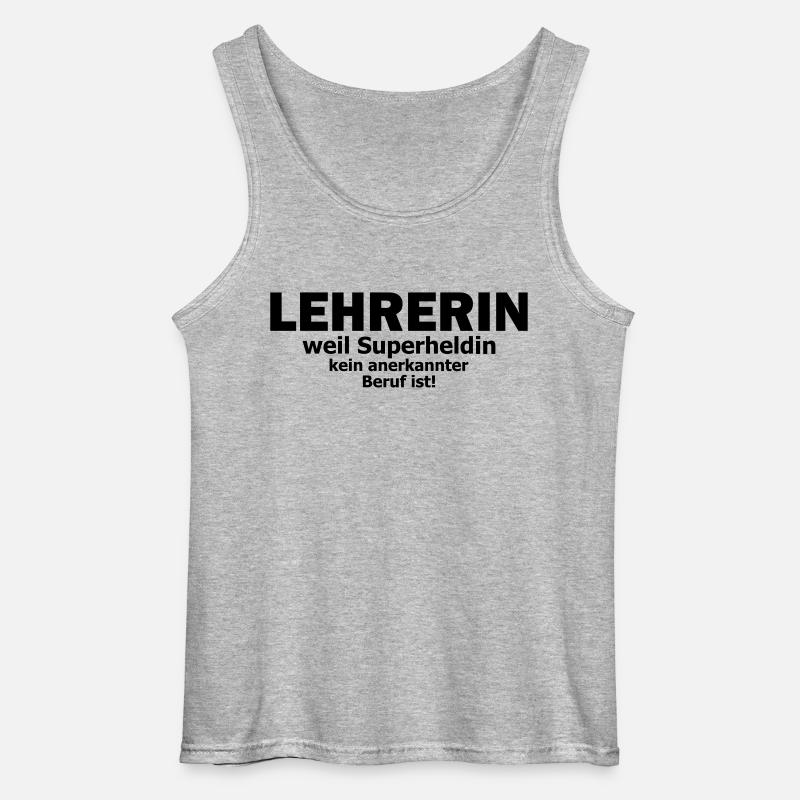 lehrerin - Gildan Männer Tank Top - Grau meliert