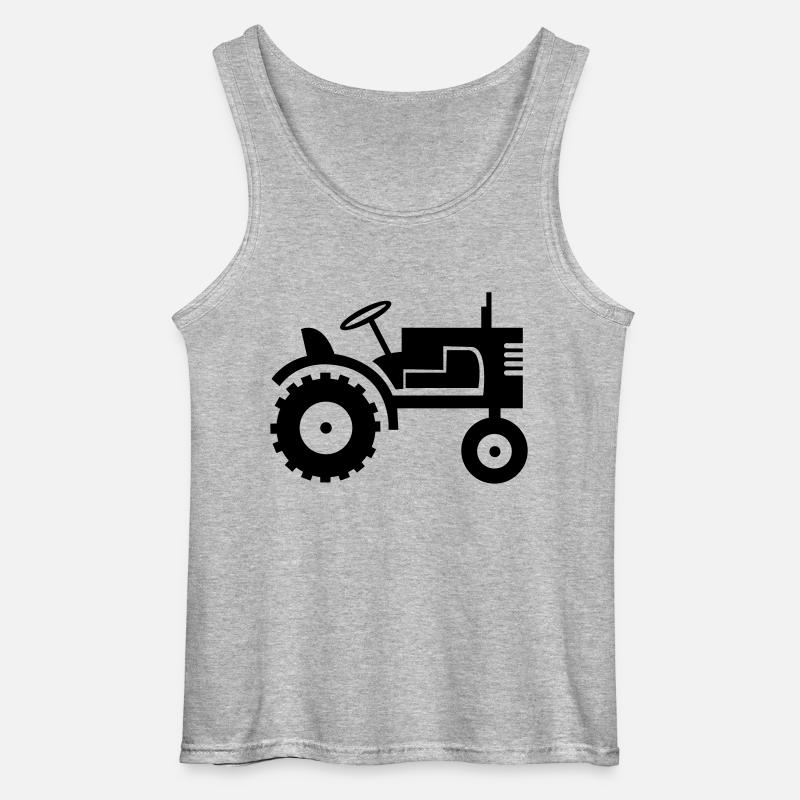 traktor_01 - Gildan Männer Tank Top - Grau meliert
